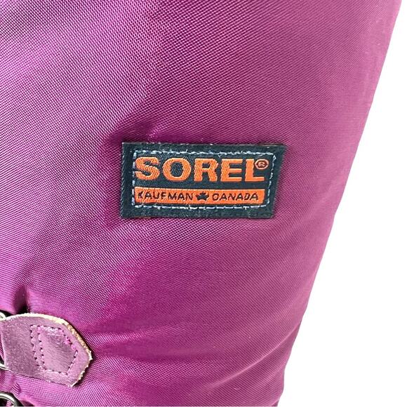 SOREL Insulated Snow Winter Boots in Purple Women's Size 6 - Picture 10 of 12